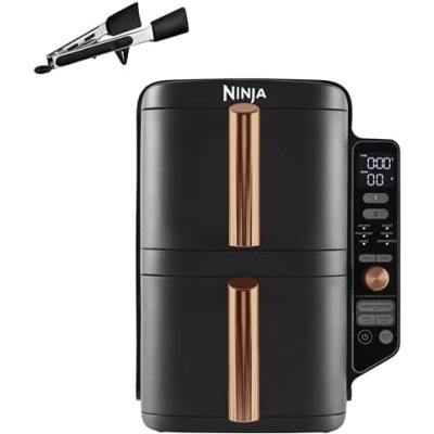 Ninja Double Stack XL SL400EUCP negro/cobre 9,5L doble cajón vertical