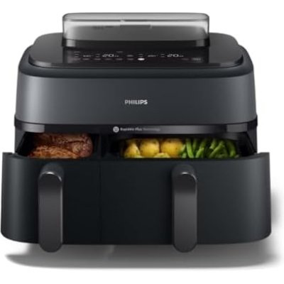 Philips Airfryer Serie 5000 Dual Basket con vapor NA550/00 9L