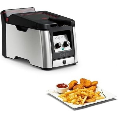 Tefal FR600D Clear Duo acero inoxidable/negro 1.2kg freidora bajo humo