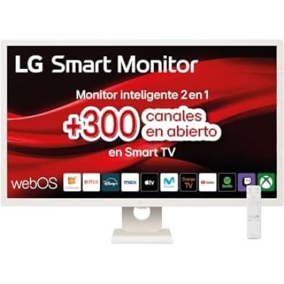 LG 32SR50F-W blanco 32 pulgadas full HD WebOS 23 monitor